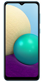 Samsung Galaxy A02 32 GB Azul Frontal