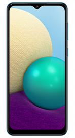 Samsung Galaxy A02 32 GB Azul Frontal