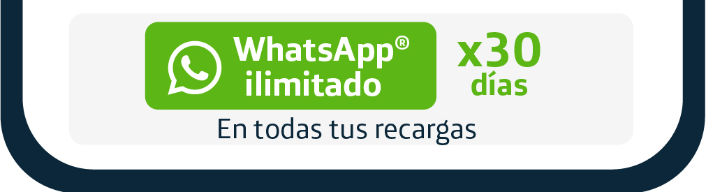 WhatsApp ilimitado más 100 GB para navegar por un año